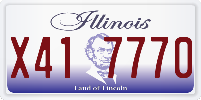 IL license plate X417770