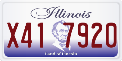 IL license plate X417920