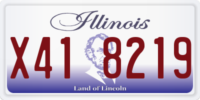 IL license plate X418219