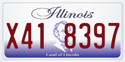 IL license plate X418397