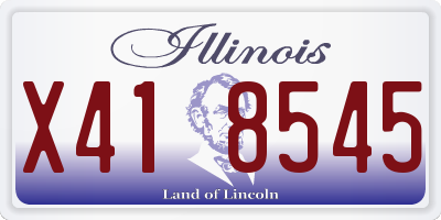 IL license plate X418545