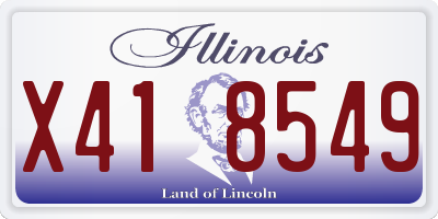 IL license plate X418549