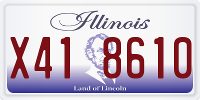 IL license plate X418610