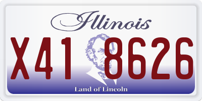 IL license plate X418626