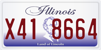 IL license plate X418664