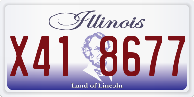 IL license plate X418677