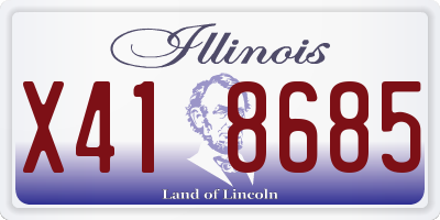 IL license plate X418685