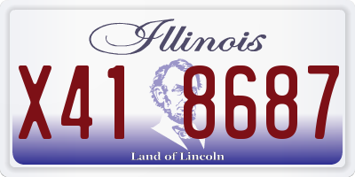 IL license plate X418687