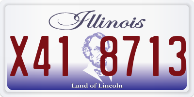IL license plate X418713