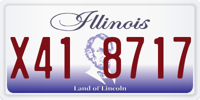 IL license plate X418717