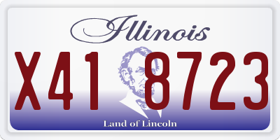 IL license plate X418723