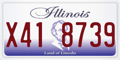 IL license plate X418739