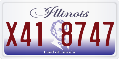 IL license plate X418747