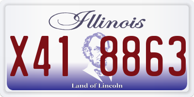 IL license plate X418863