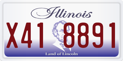 IL license plate X418891