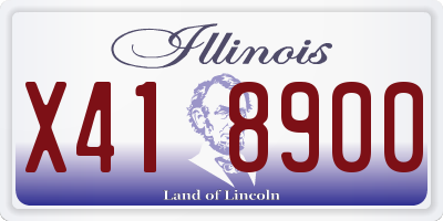 IL license plate X418900