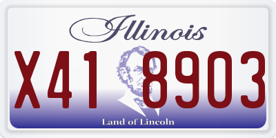 IL license plate X418903