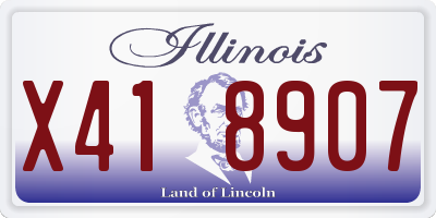 IL license plate X418907