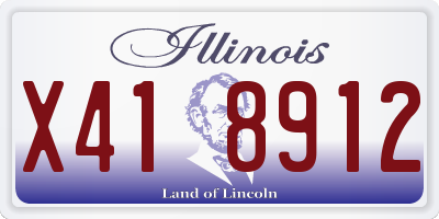 IL license plate X418912