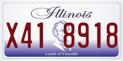 IL license plate X418918