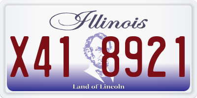 IL license plate X418921