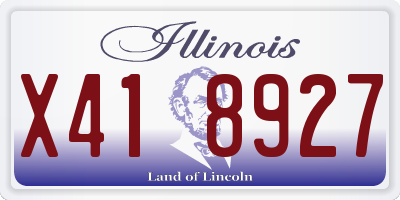 IL license plate X418927