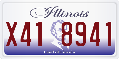 IL license plate X418941