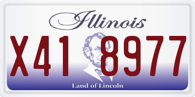 IL license plate X418977