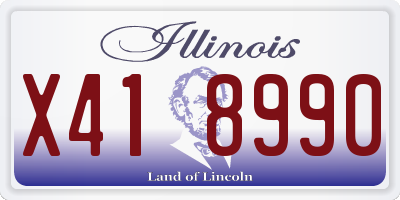 IL license plate X418990