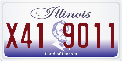 IL license plate X419011