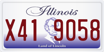 IL license plate X419058