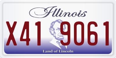 IL license plate X419061