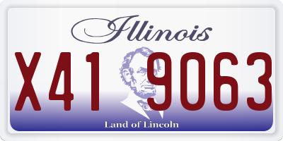 IL license plate X419063