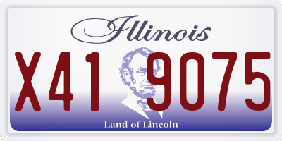 IL license plate X419075