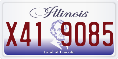 IL license plate X419085