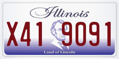 IL license plate X419091