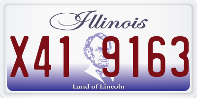 IL license plate X419163