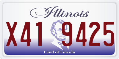 IL license plate X419425