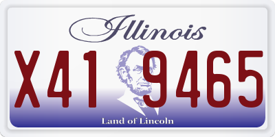 IL license plate X419465