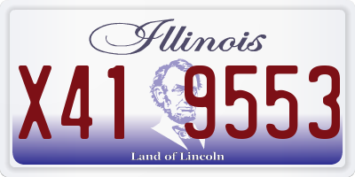 IL license plate X419553