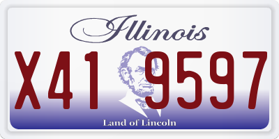 IL license plate X419597