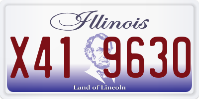 IL license plate X419630