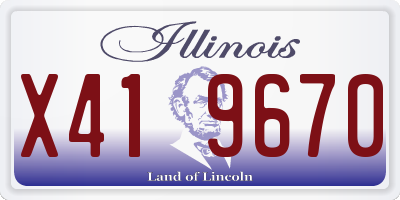 IL license plate X419670