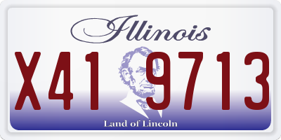 IL license plate X419713