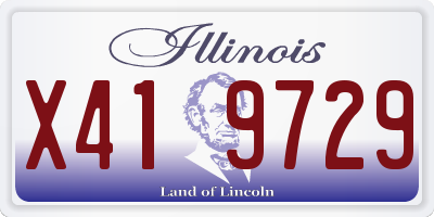 IL license plate X419729