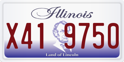 IL license plate X419750