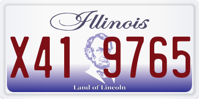 IL license plate X419765