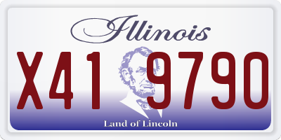 IL license plate X419790
