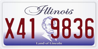 IL license plate X419836