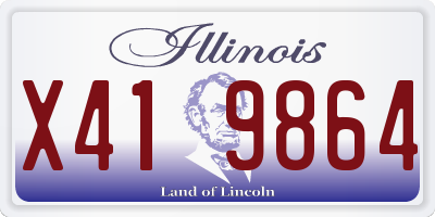 IL license plate X419864